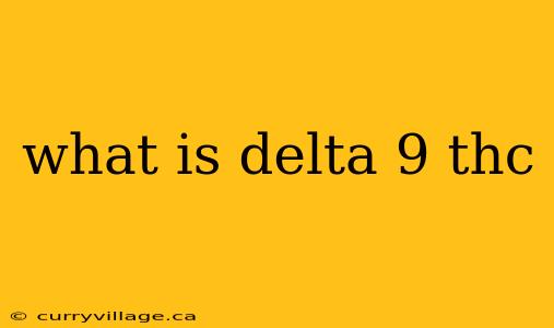 what is delta 9 thc