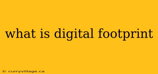 what is digital footprint