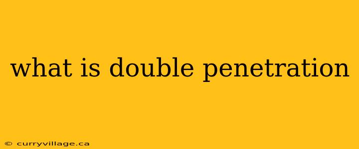 what is double penetration