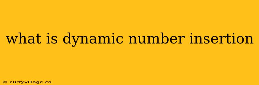 what is dynamic number insertion