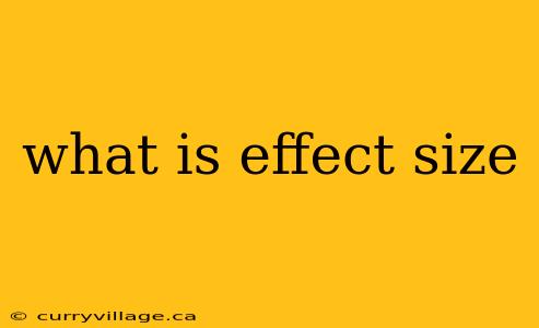 what is effect size