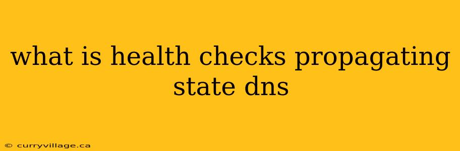 what is health checks propagating state dns