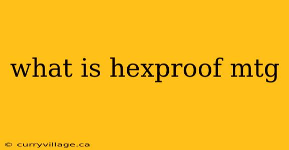 what is hexproof mtg