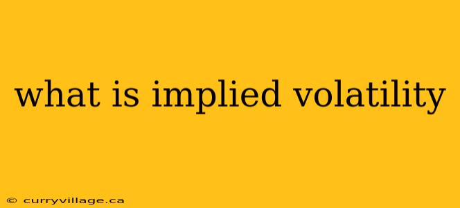 what is implied volatility