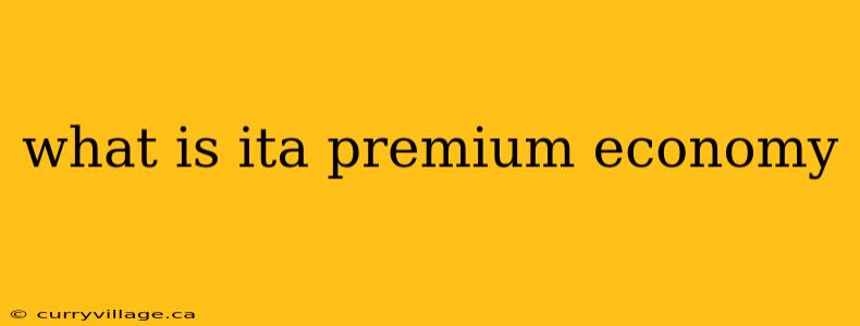 what is ita premium economy