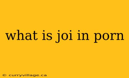 what is joi in porn