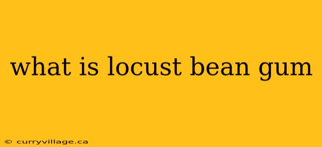 what is locust bean gum