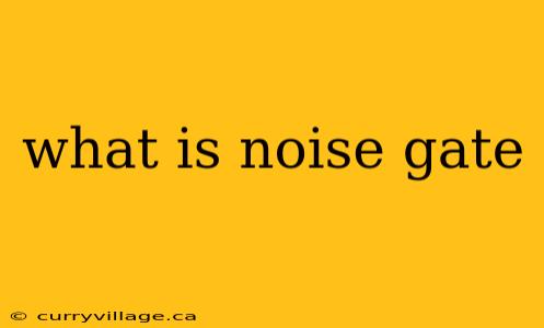 what is noise gate