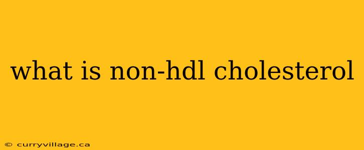 what is non-hdl cholesterol