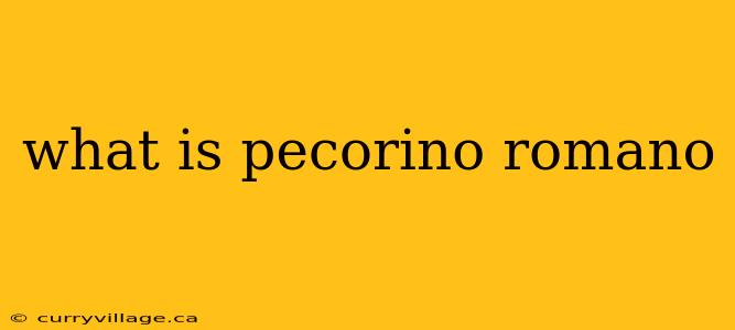 what is pecorino romano