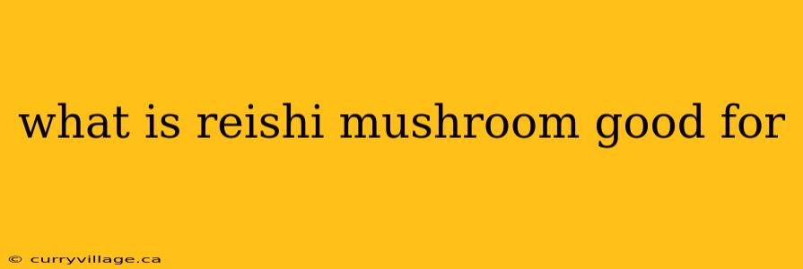 what is reishi mushroom good for
