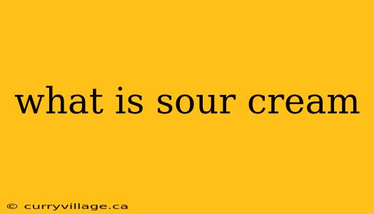 what is sour cream