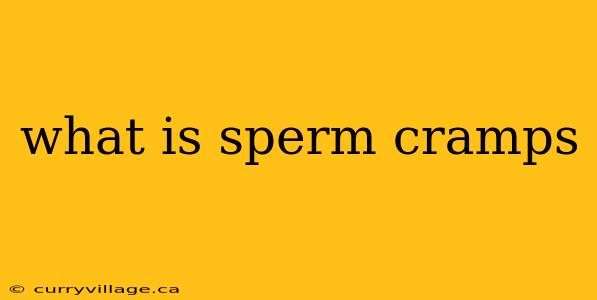 what is sperm cramps