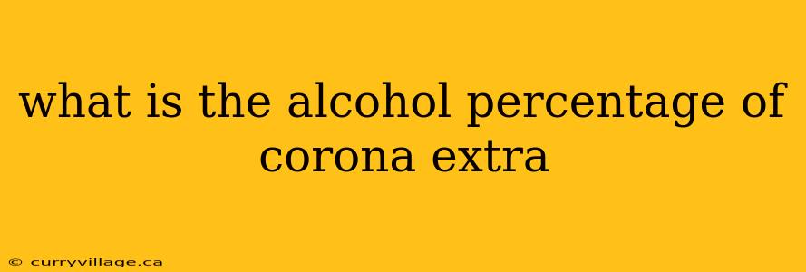 what is the alcohol percentage of corona extra