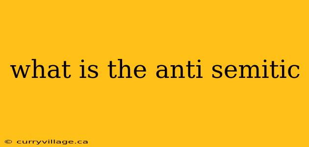 what is the anti semitic
