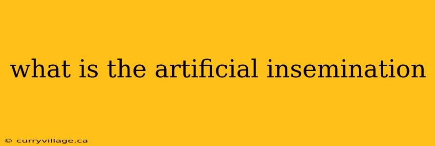what is the artificial insemination