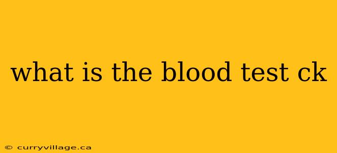 what is the blood test ck
