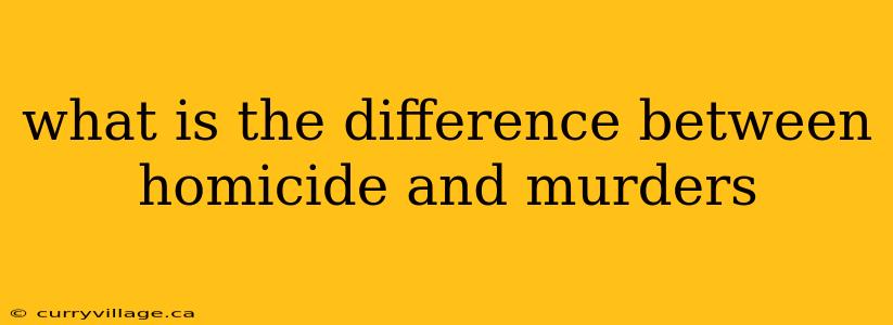 what is the difference between homicide and murders