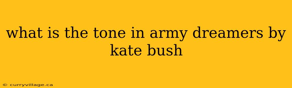 what is the tone in army dreamers by kate bush