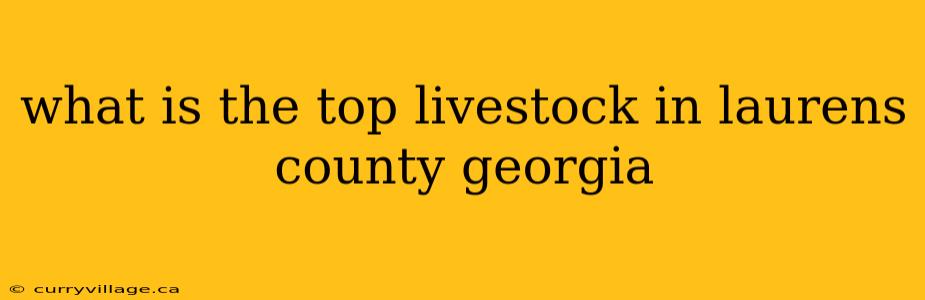 what is the top livestock in laurens county georgia