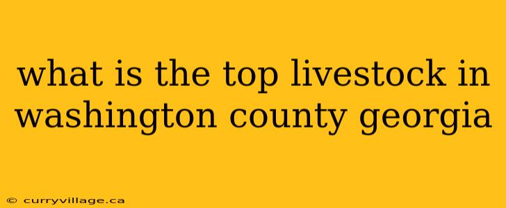 what is the top livestock in washington county georgia