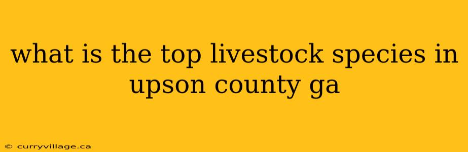 what is the top livestock species in upson county ga