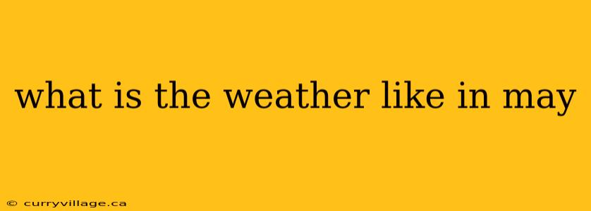 what is the weather like in may
