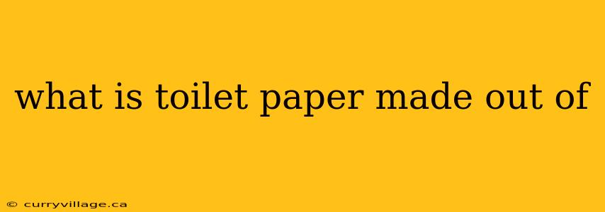 what is toilet paper made out of