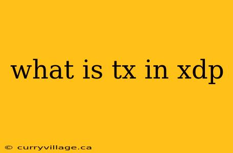 what is tx in xdp