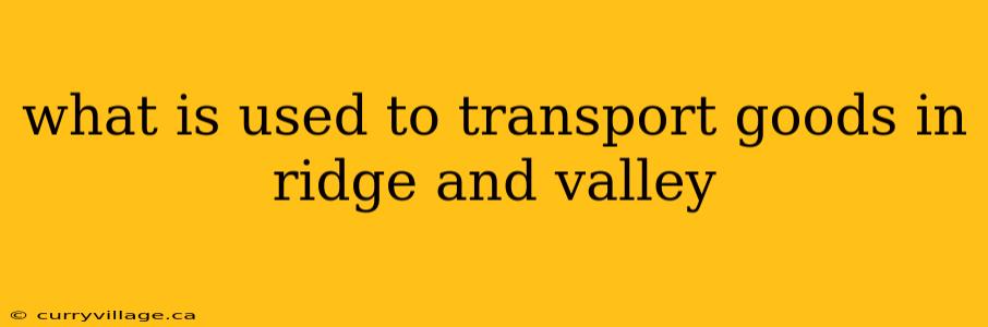 what is used to transport goods in ridge and valley