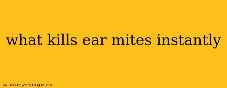 what kills ear mites instantly