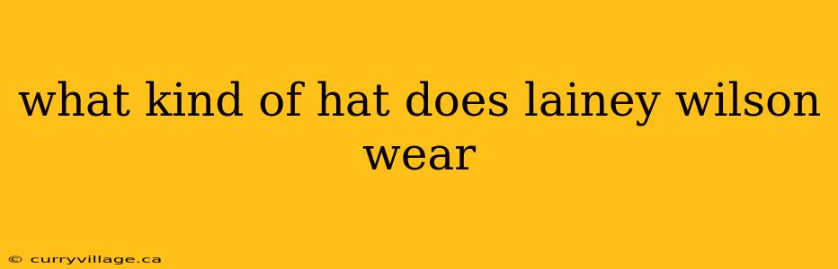what kind of hat does lainey wilson wear