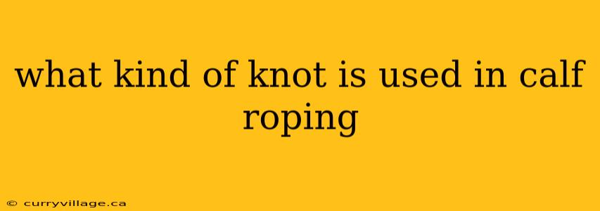 what kind of knot is used in calf roping