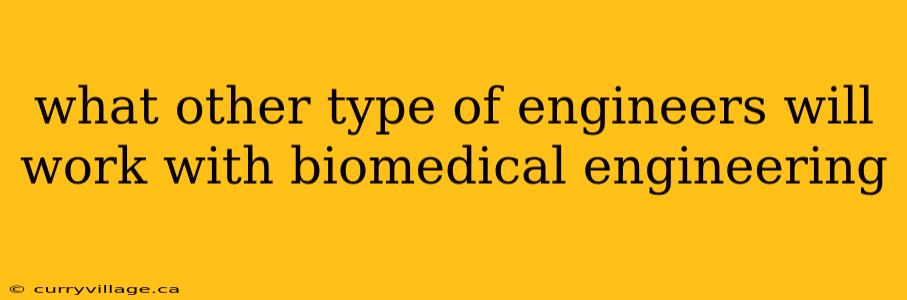 what other type of engineers will work with biomedical engineering