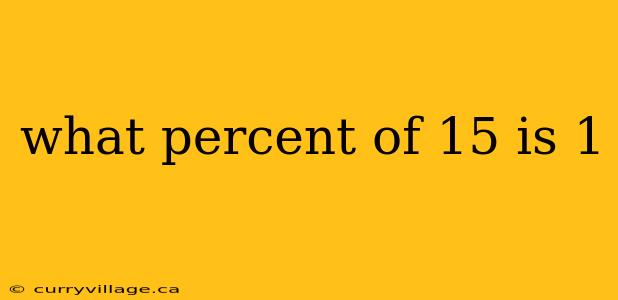 what percent of 15 is 1