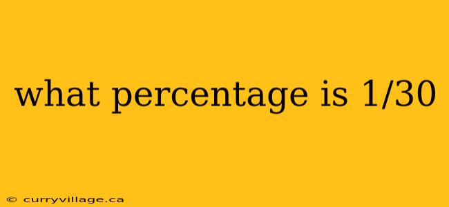 what percentage is 1/30