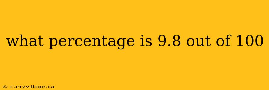 what percentage is 9.8 out of 100