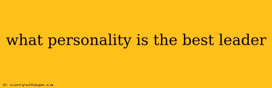 what personality is the best leader