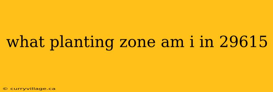 what planting zone am i in 29615