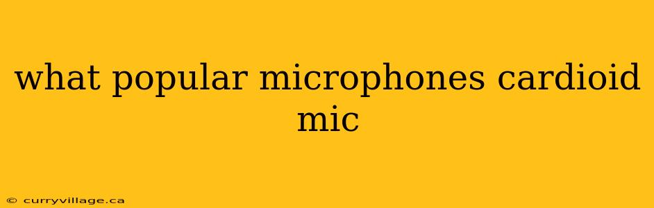 what popular microphones cardioid mic