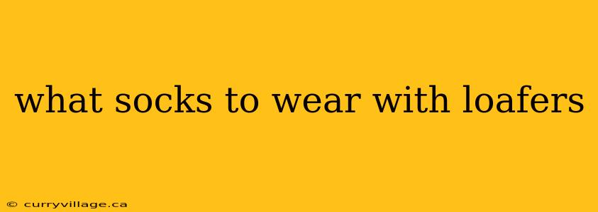 what socks to wear with loafers