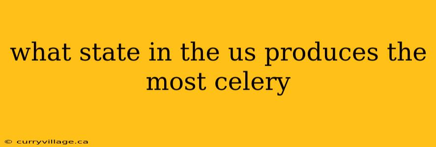 what state in the us produces the most celery