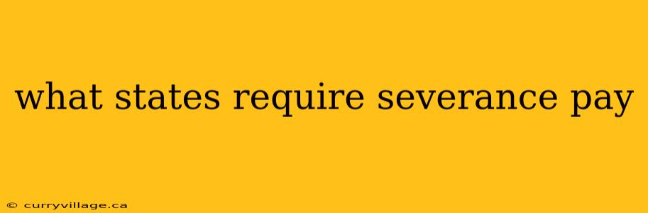 what states require severance pay