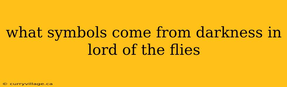 what symbols come from darkness in lord of the flies