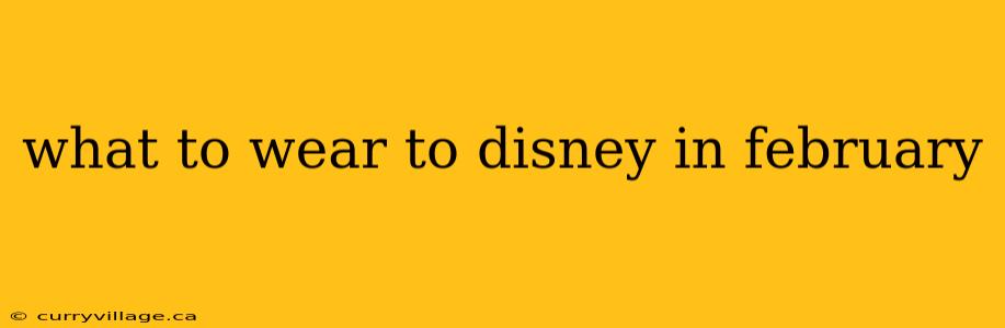 what to wear to disney in february