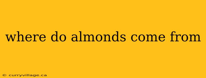 where do almonds come from