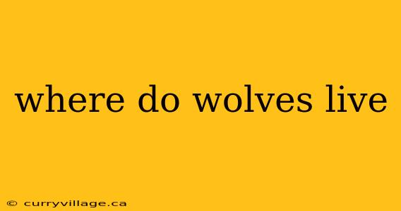 where do wolves live