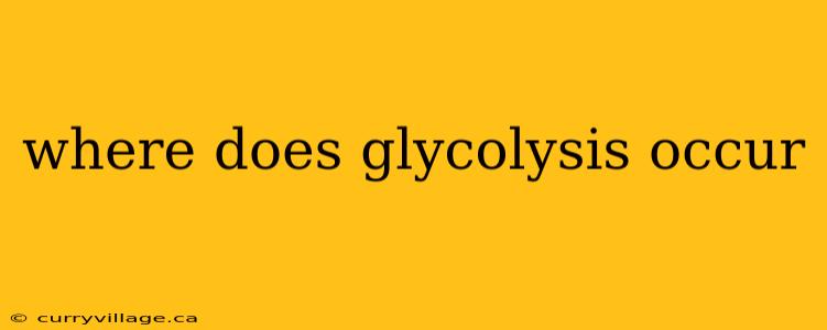 where does glycolysis occur