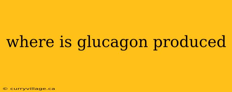 where is glucagon produced