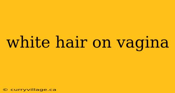 white hair on vagina